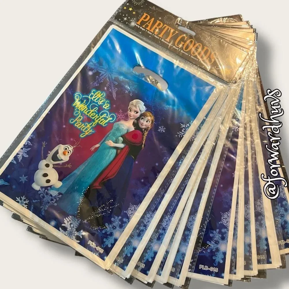 100 New Frozen-Themed Party Bags - 10 Packs of 10